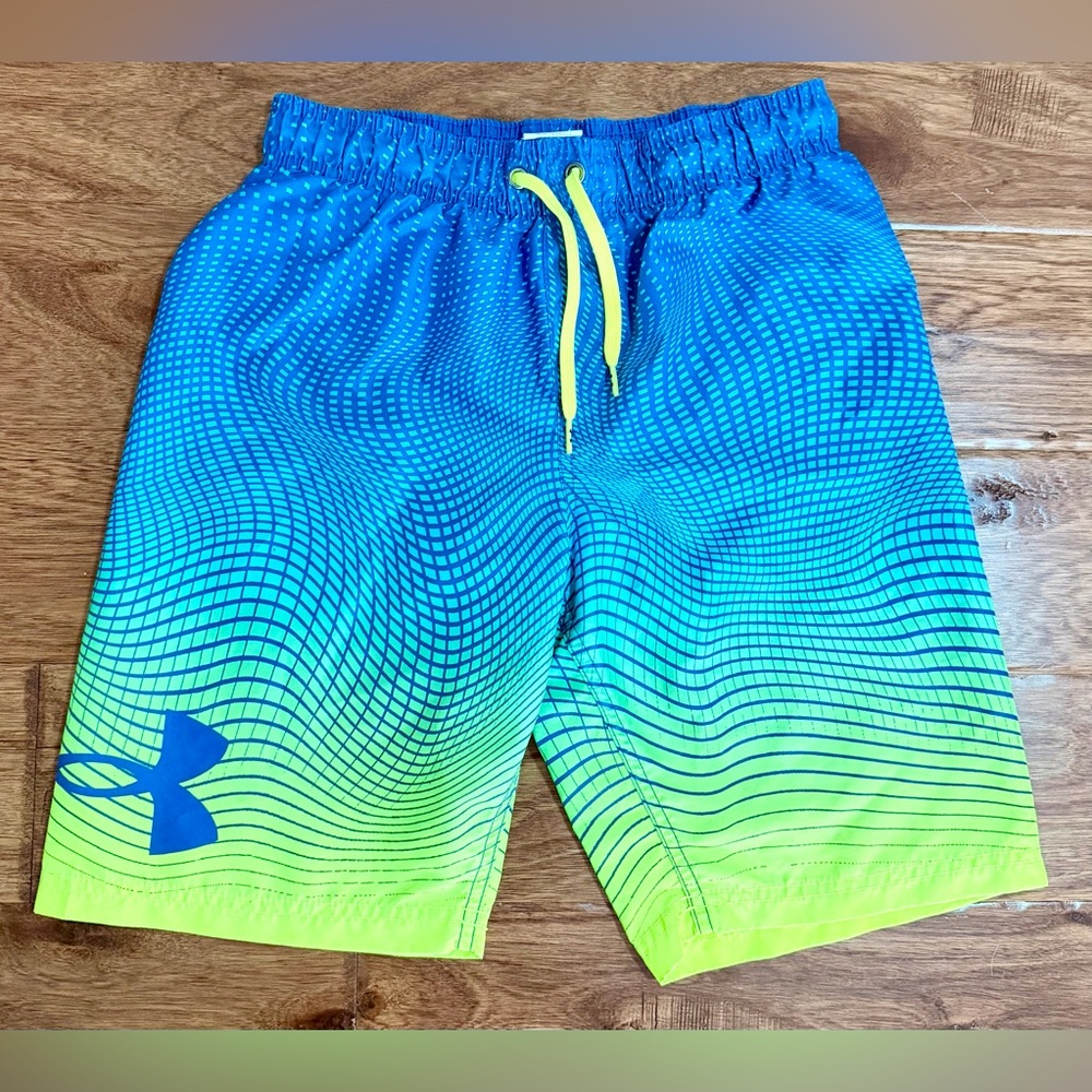 🌊 Under Armour Vibrant Blue and Lime Green Shorts
